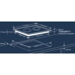 山崎 SANKI SK-3000 2800W 雙頭電磁爐 - 嵌入式/座檯式 專利全息投影